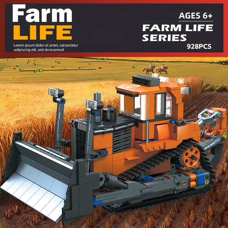 

2025 New City Series Farm Machinery Group Grass Harvester Building Blocks Children's Puzzle Assembly Toy Gift 59231