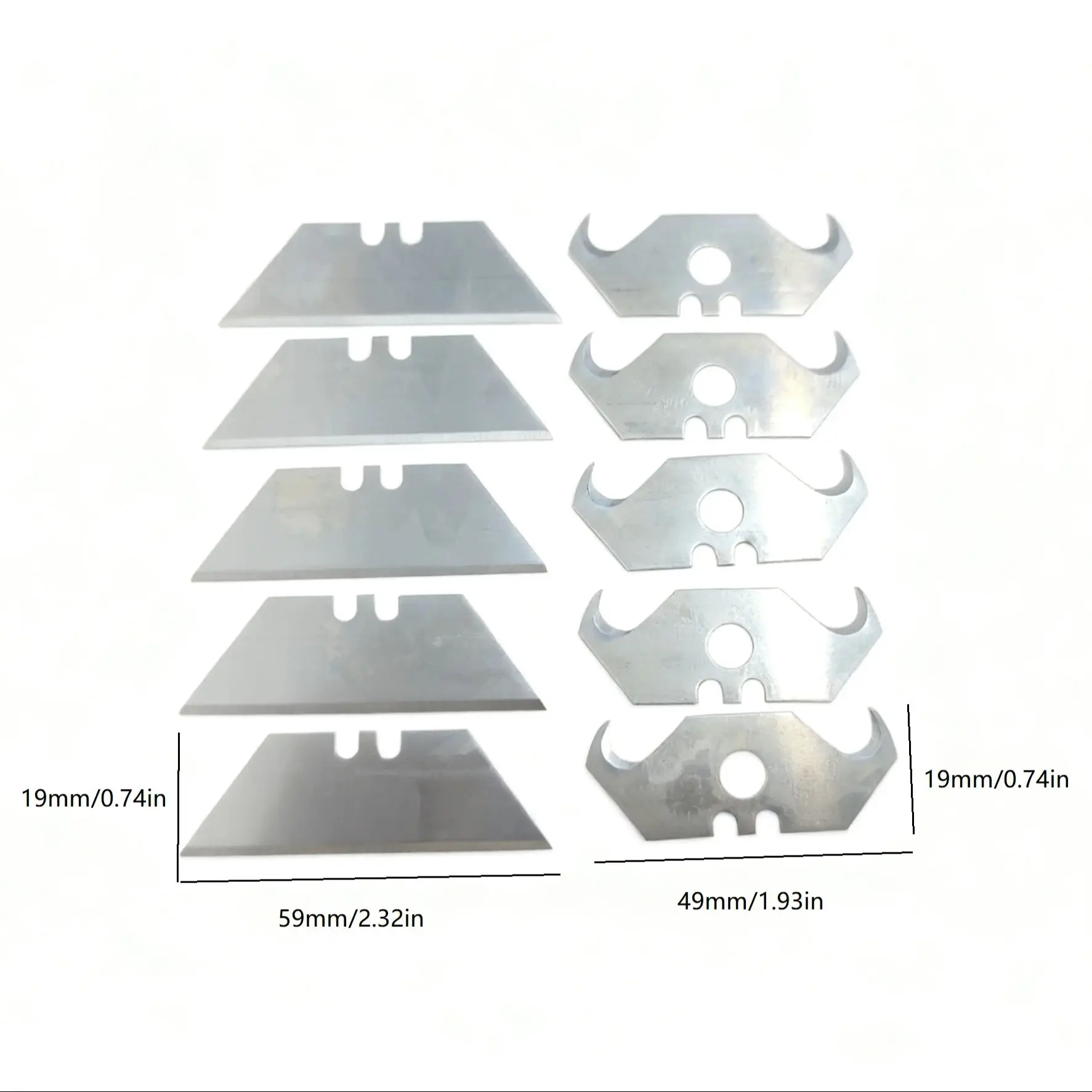 Lame de coupe combinée trapézoïdale en forme de crochet, bricolage/cuir/carton spécial durable multifonctionnel outil tranchant de remplacement b