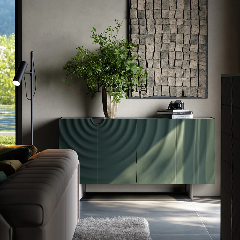 

TQQ high-end dining side cabinet, entrance door cabinet decoration, whole house matching ripple series natural rock slab