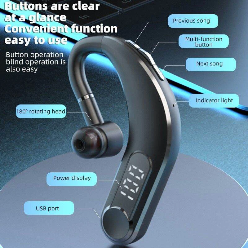 M22 Business Headset 5.2 Bluetooth Oortelefoon Lange Levensduur Batterij Draadloze Koptelefoon Handsfree Sport Oordopjes Met Microfoon Led Display