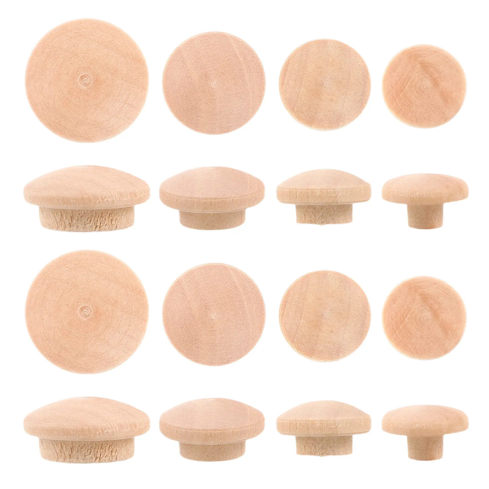 120Pcs Wood Cover Plugs for Screws Furniture Hole Cover Solid Wood Cabinet Woodworking Crafts 3 16 5 16 3 8 1 2 Wooden Screw