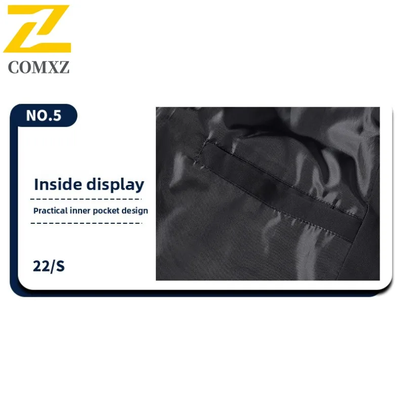 COMXZ 2025 Winter Down Jacket Men Korean Stylish Thick White Duck Down Warm Coat Casual Ski Camping Cold Proof Parka Puffer