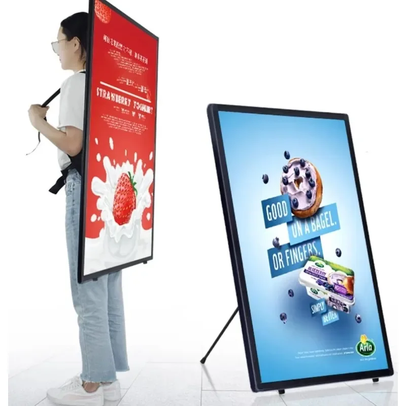 

Innovative Small Size High Quality Portable Mobile LED Backpack Light Box Walking billboard with LED display