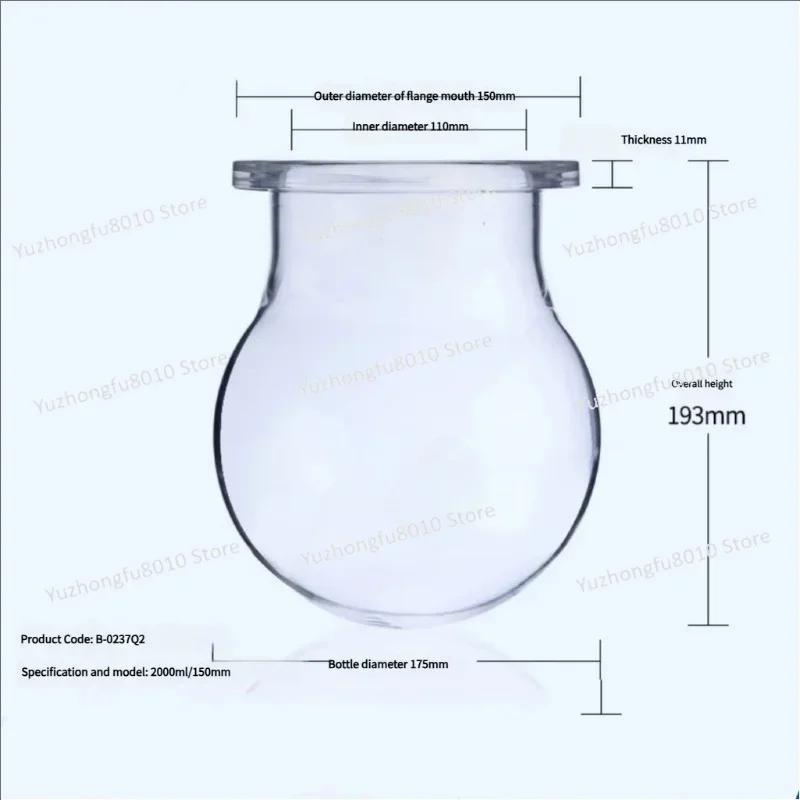 1000ml/2000ml/3000ml Round Bottom Medical Grade Boro. Glass 3-neck Glass Flask Reactor, Flask Reactor For Laboratory Glassware