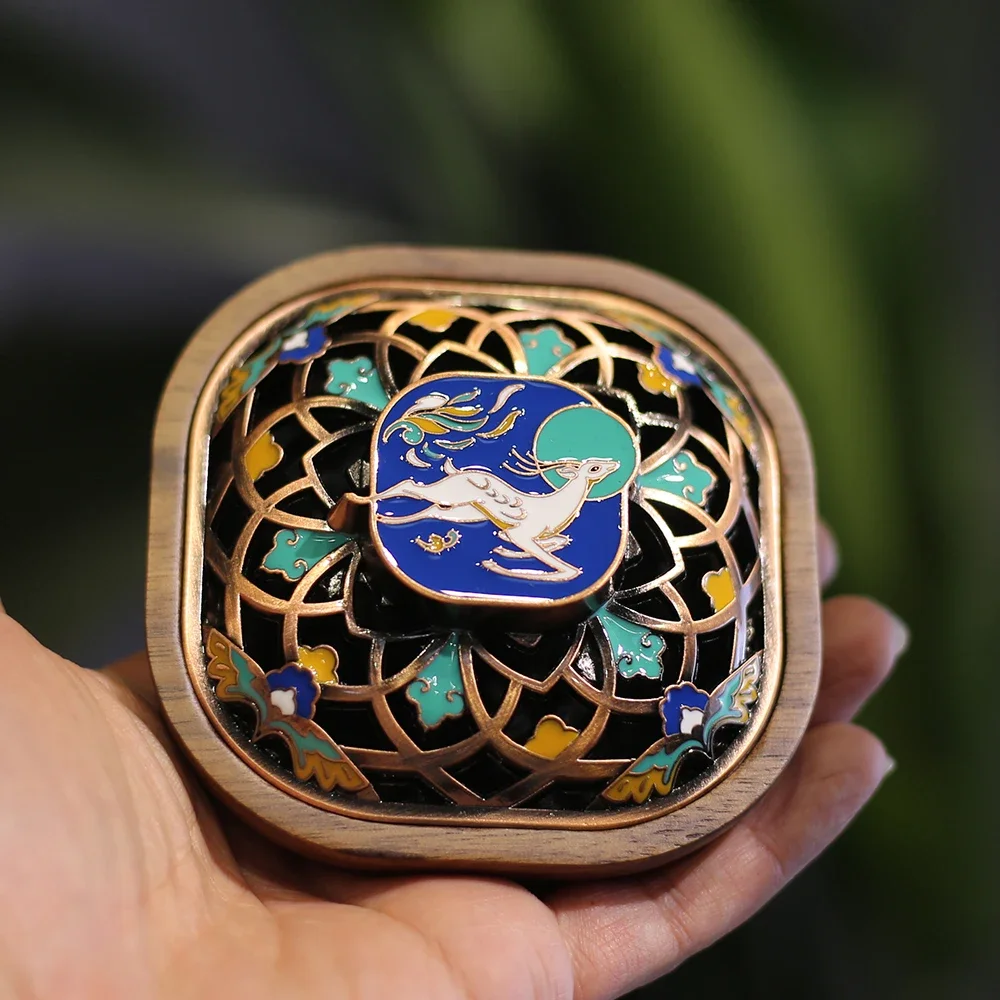 Ebony Enamel Color Hand-painted Cloisonne Aromatherapy Stove Incense Insert Nine-color Deer Incense Ware Tea Ceremony Ornament