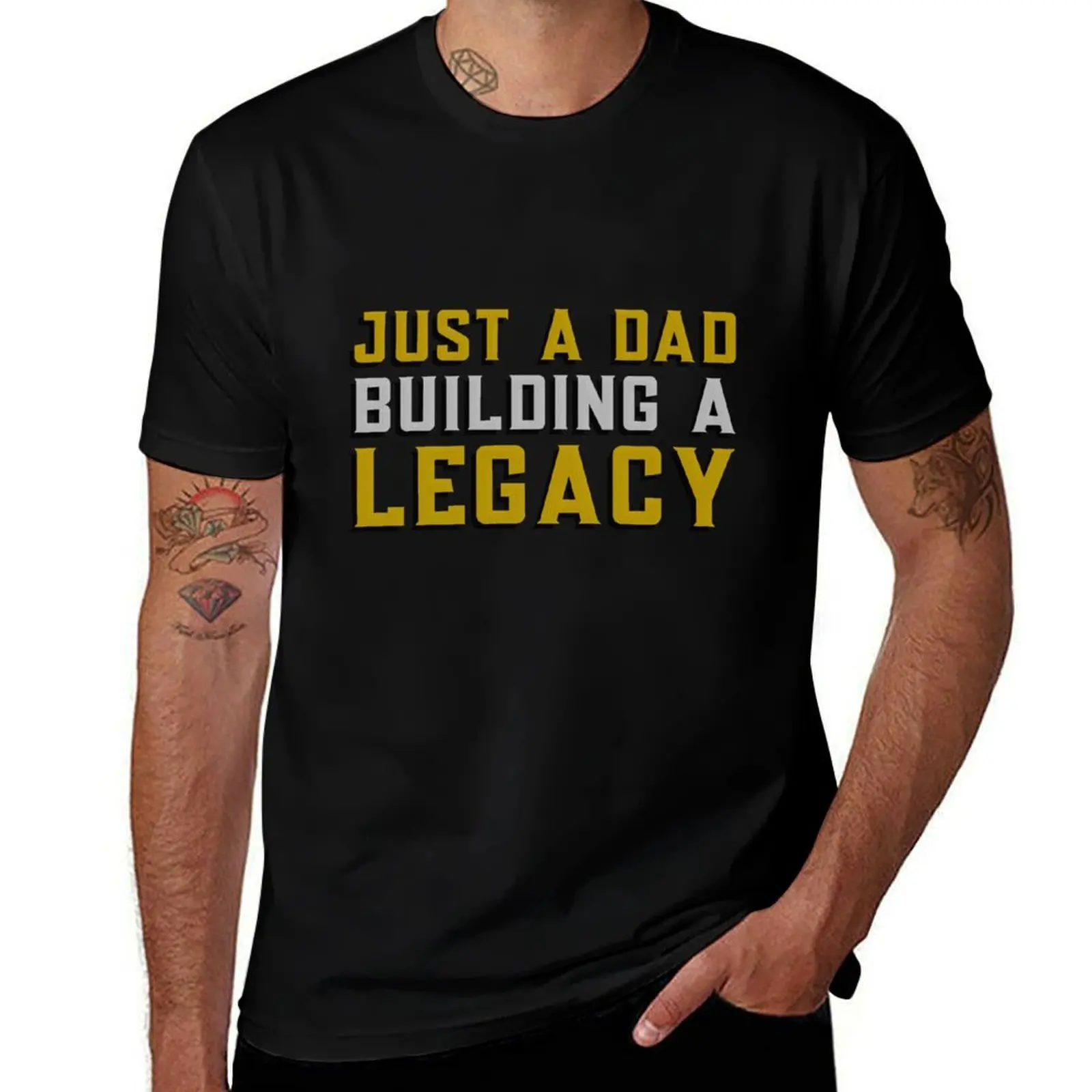 

Just a Dad Building a Legacy, Father s Day T-Shirt graphic shirts korean fashion shirts graphic tee t shirt men 100℅ cotton