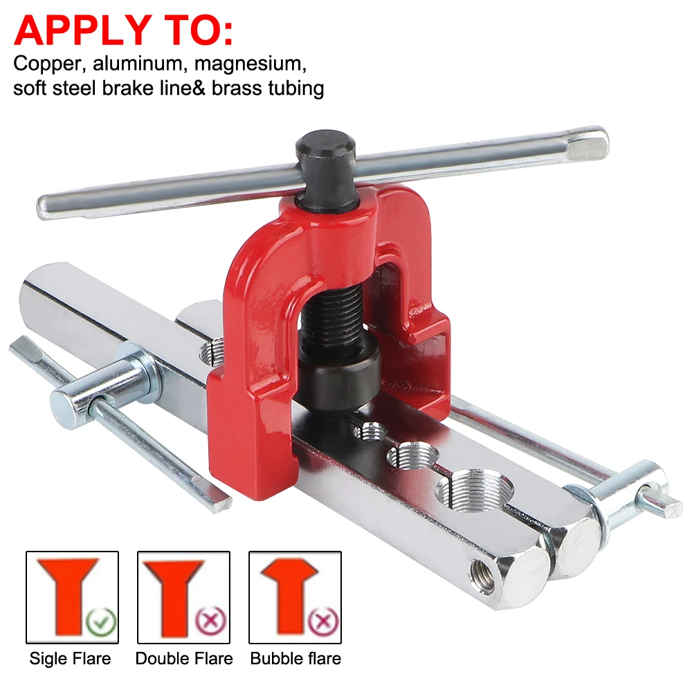 Copper Pipe Flaring Tool Copper Tube Expander CT-2020 CT-2010 Refrigeration Water Gas Brake With Plate Rod Reamer Flaring Tool