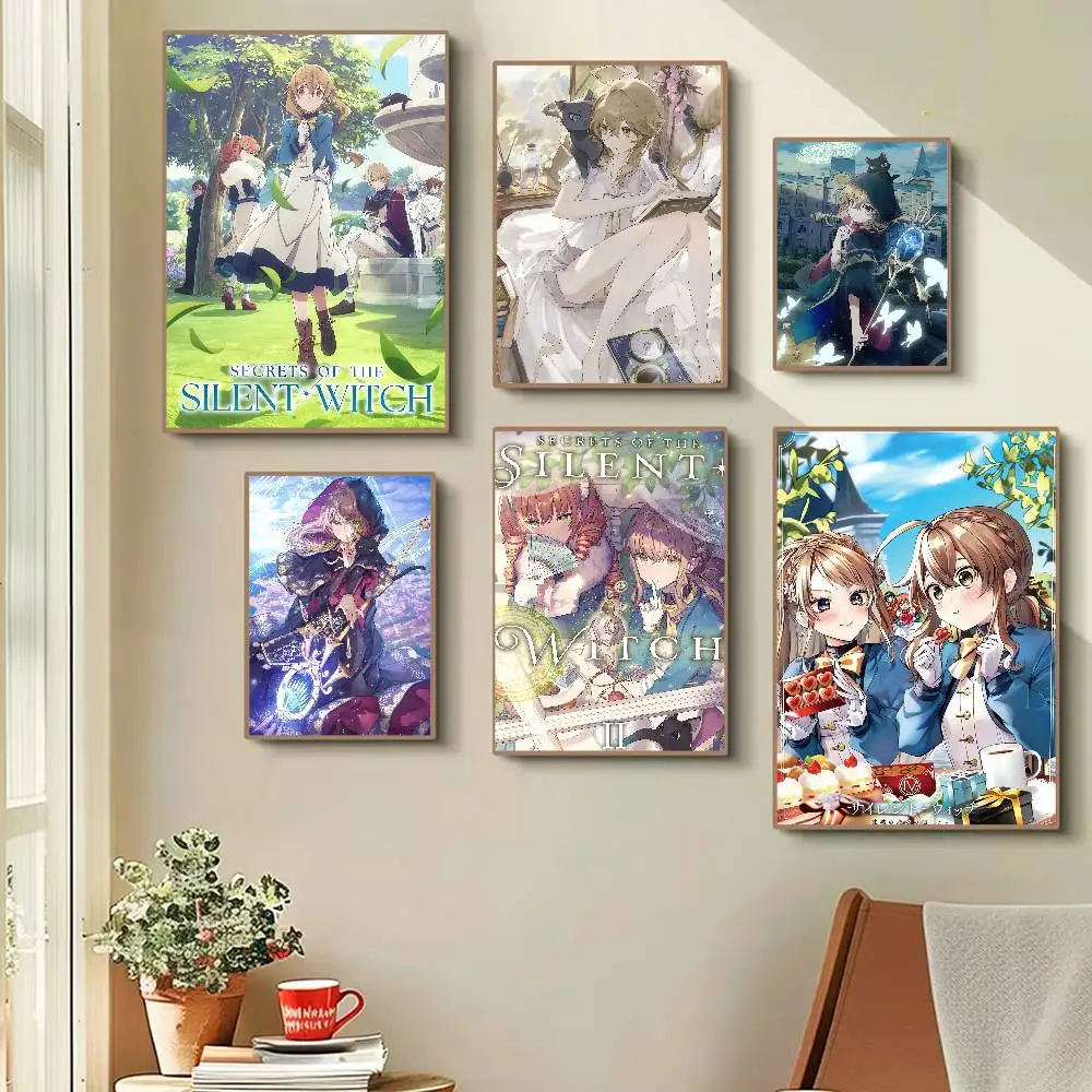 Anime Secrets Of The Silent Witch Anime Poster Waterproof Wall Art Sticker For Bar Living Room Vintage Room Decor Print Gift
