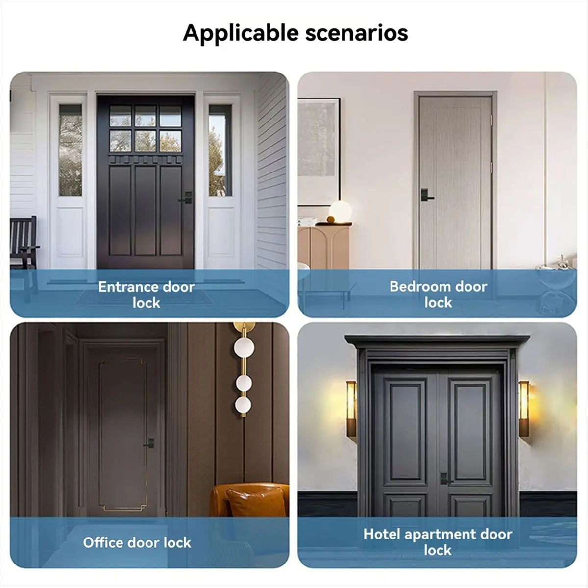 Top Sale Tuya Smart Door Lock Keyless Biometric Digital Fingerprint Smart Locks for Home Security Deadbolt Smart Door Lock