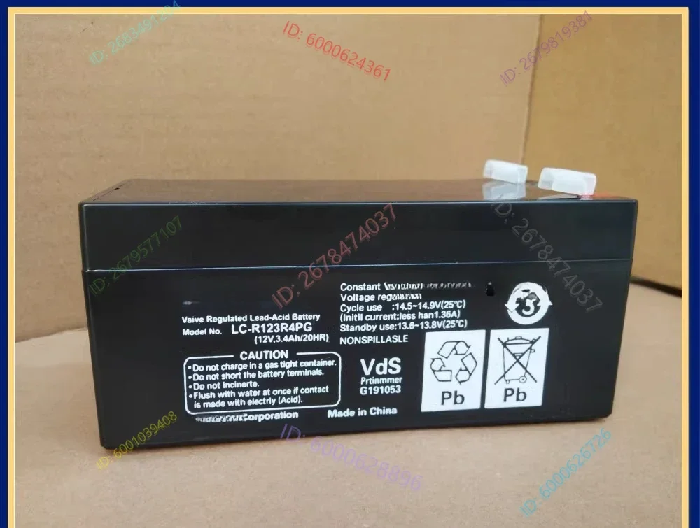 

Battery LC-R123R4PG RO63R4P R121R3P 12V3.4ah1.3a2.3 6V3.4a