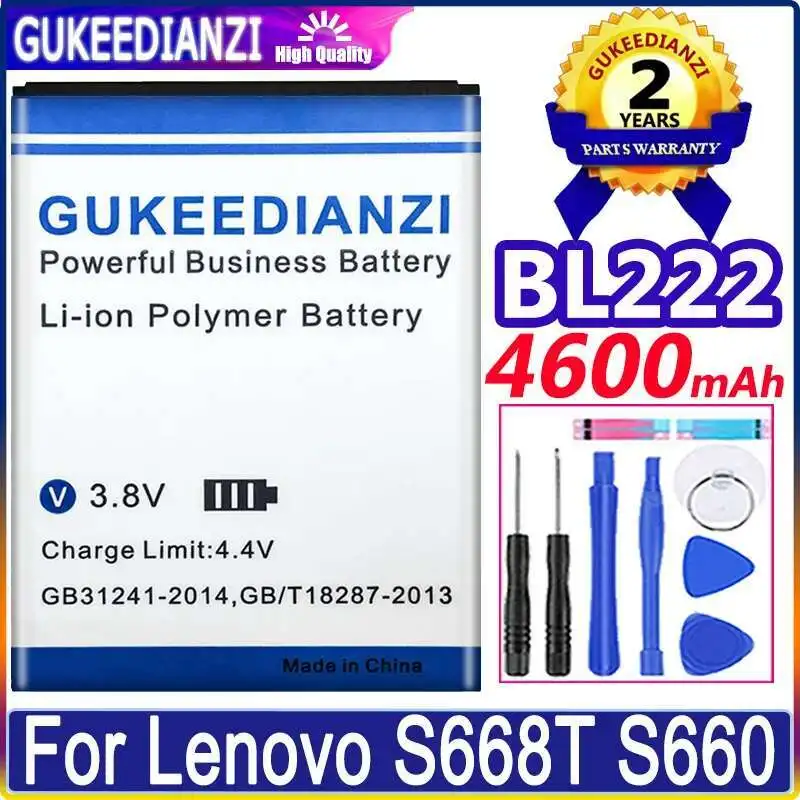 

BL222 For Lenovo S668T S660 Good Low-Temperature Performance 4600mAh Mobile Phone Battery