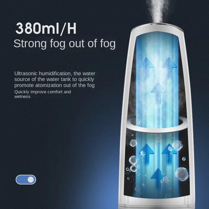 Household ultrasonic silent floor-to-ceiling intelligent large-capacity fog volume aromatherapy humidifier