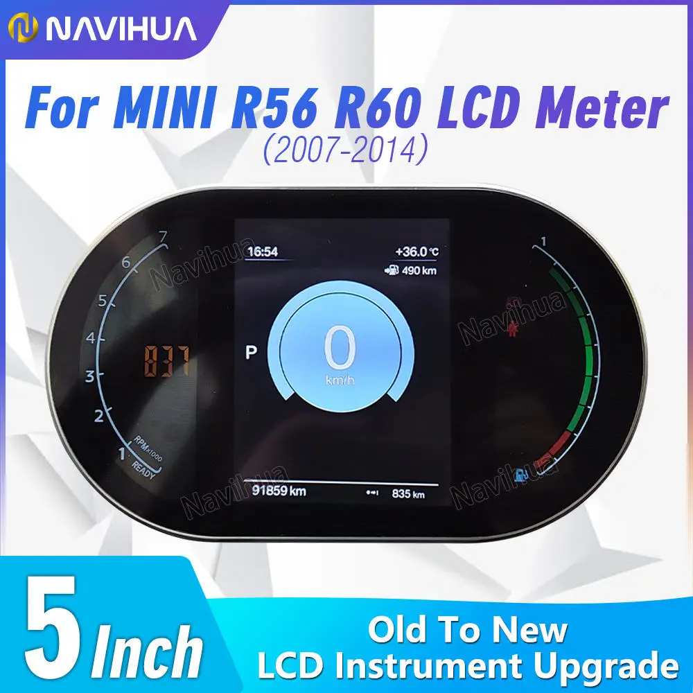 NaviHua New Upgrade For BMW MINI R56 R60 2007 2014 Auto Speedometer Virtual Cockpit 5