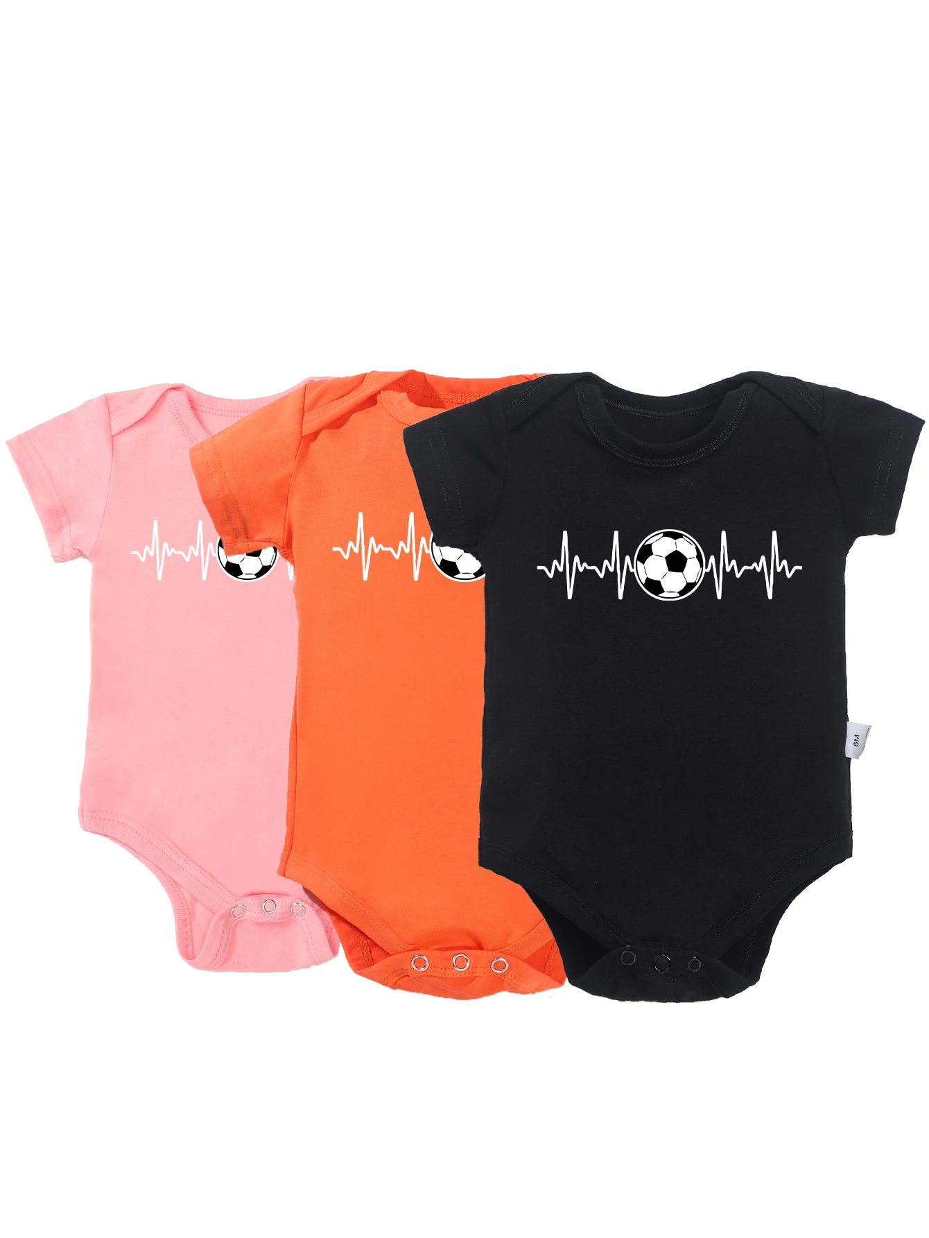 Toddler Bodysuit Infant 0-24M Harajuku Newborn Jumpsuit Baby Onesie Rompers Cute Boy Girl Football Pattern Trendy