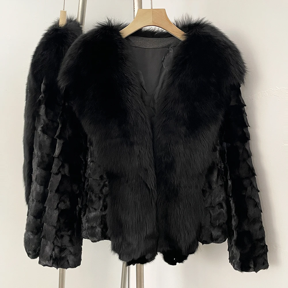 เสื้อแจ็คเก็ตขนฟู OFTBUY สำหรับผู้หญิง หนา อุ่น ขนมิงค์แท้ เสื้อโค้ทขนสัตว์แท้สำหรับผู้หญิง ฤดูใบไม้ร่วง ฤดูหนาว ขนฟ็อกซ์ธรรมชาติ เสื้อคลุมแฟชั่นใหม่สำหรับผู้หญิง