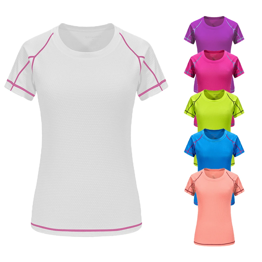 Women's Quick Dry Short Sleeve T-Shirts –  Moisture Wicking ShirtsAthletic Running, Workout, Yoga Tops, Slim Fit Tees