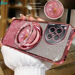 For OnePlus 13 12 11 10 9 Pro Case Soft Bling Glitter Quicksand Ring Protect Back Cover For OnePlus 13 12R 11R 10T 10R 9R Shell
