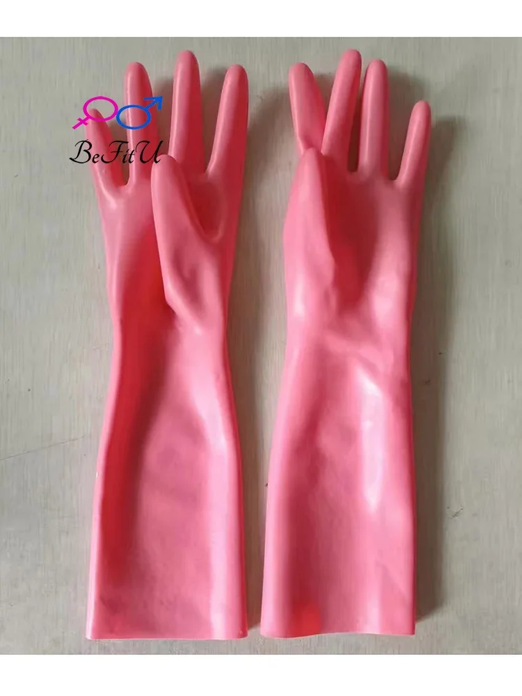 ถุงมือยางธรรมชาติถุงมือสั้นสุดเซ็กซี่ถุงมือสีน้ำตาลสีน้ำเงินม่วงสีเขียว