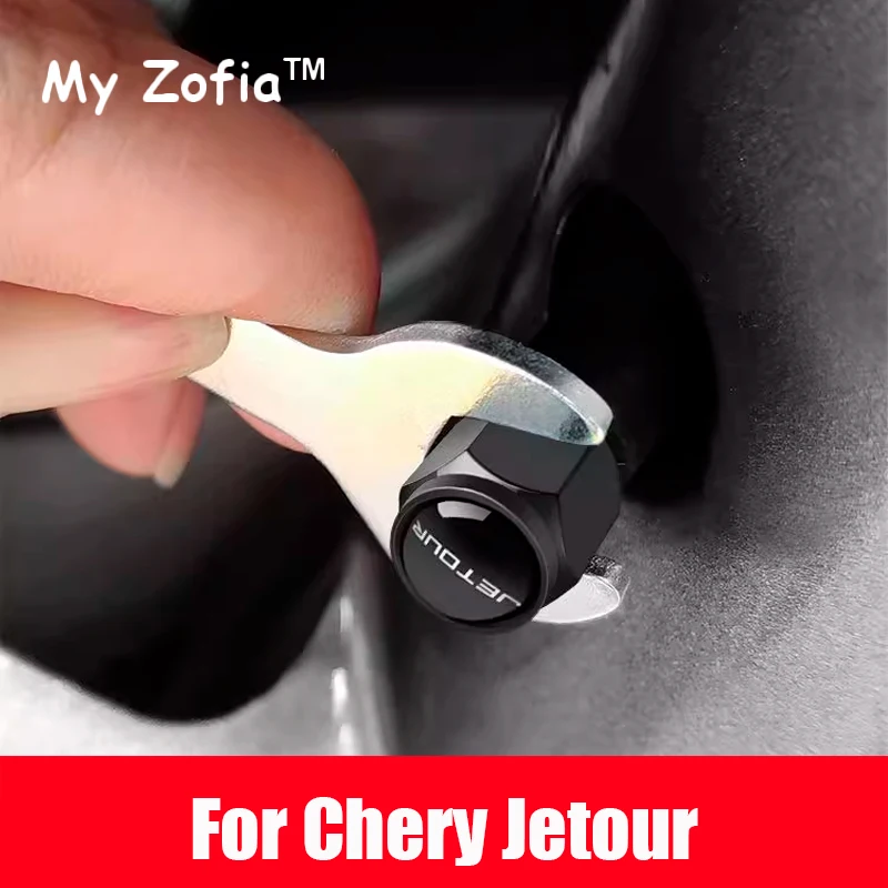 For Chery Jetour X70 X90 Plus Dashing X70S X90S T2 Car Wheel Tire Air Valve Caps Stem Cover With Brand Auto Accessories