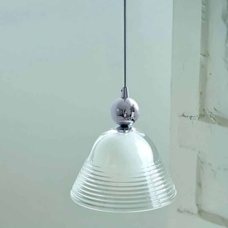 

Минималистичные стеклянные подвесные светильники на закате, настенный светильник, столовая, спальня, балкон с лампочкой, люстры из скандинавского стекла, внутреннее освещение