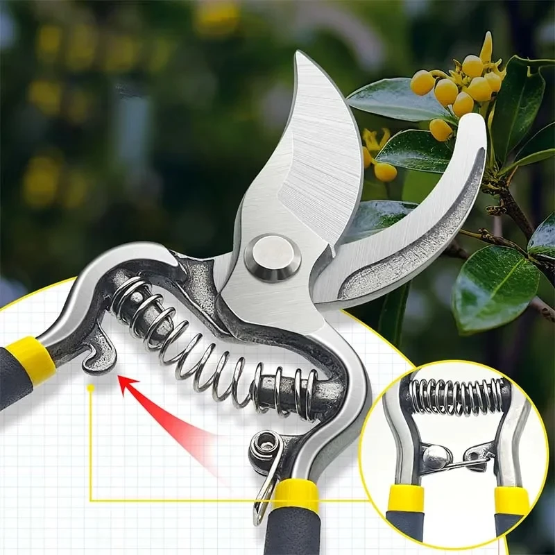 8 นิ้ว Garden Pruner กรรไกร SK5 ใบมีดกรรไกรตัดแต่งกิ่งสําหรับบอนไซผลไม้ต้นไม้ดอกไม้สาขาสวนพืชสวน Pruners