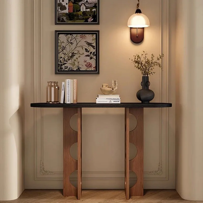 

Wood Modern Console Tables Luxury Narrow Living Room Coffee Tables Space Saving Mueble Recibidor De Entrada Furniture Decoration