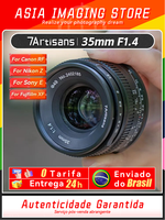 【 Do Brasil 】 7Artisans  35mm F1.4 APS-C Mirrorless Camera Portrait Lens for Sony E A6500 A6400 A6600 ZV-E10 7 Artisans 35 1.4