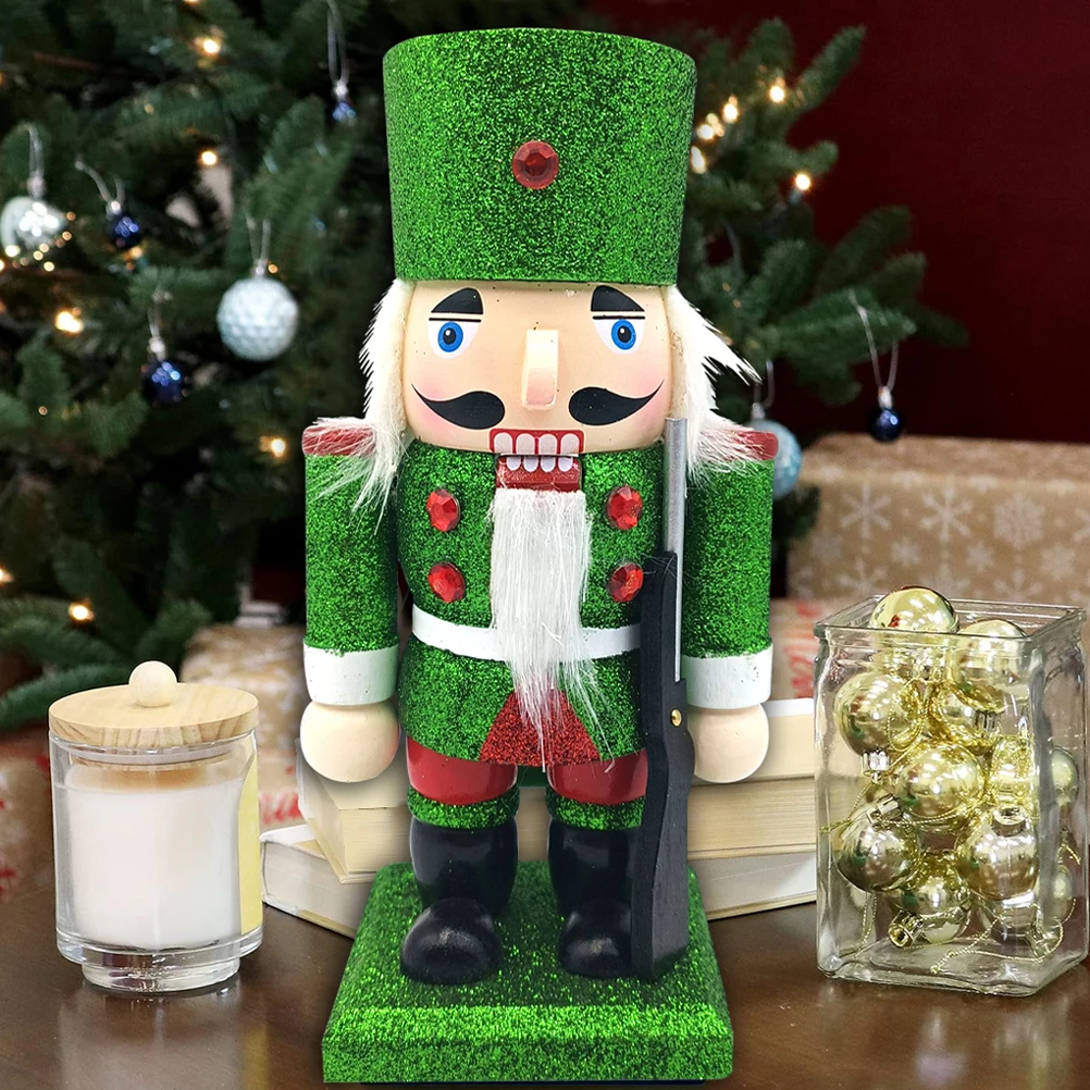 

Cartoon Wooden Nutcracker Craft Christmas Soldier Decoration Break Resistant Xmas Ornament Desktop Festive Cheer