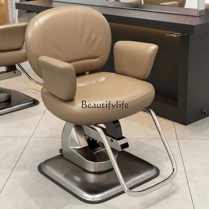 High-End Japanese-Style Hairdressing Chair for Hair Salon Barber Shop Electric Adjustable Hot Dyeing Hair Cutting Chair