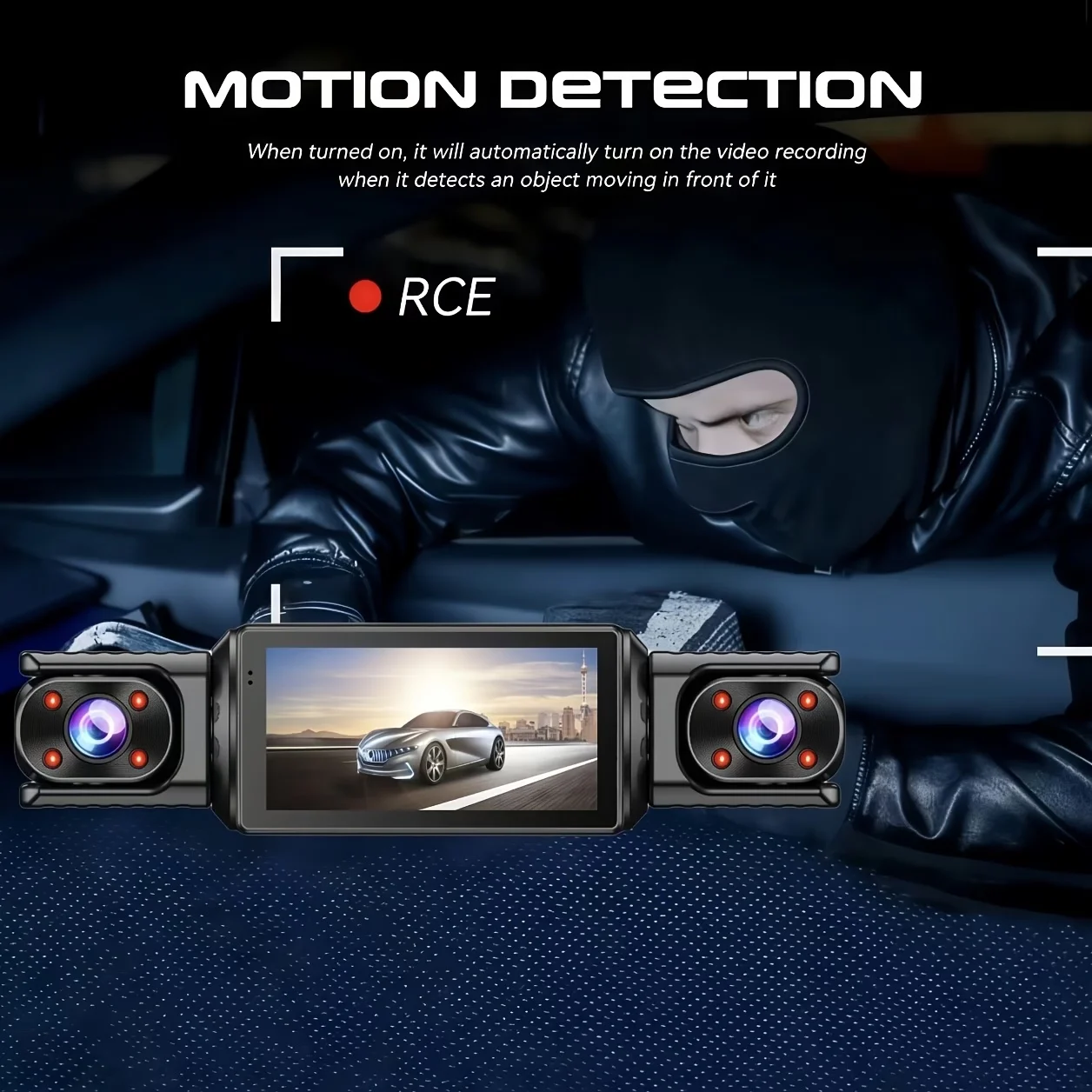 Upgraded WiFi Dash Cam, APP Control, Loop Recording, Reverse Parking Assist, G-Sensor Collision Detection,Fit Most Cars