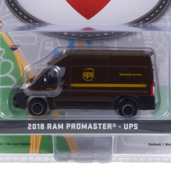 GreenLight 1:64 2018 Ram Promastor 2500 simulación Micro coche en miniatura de aleación juguete coleccionable regalo adorno de exhibición