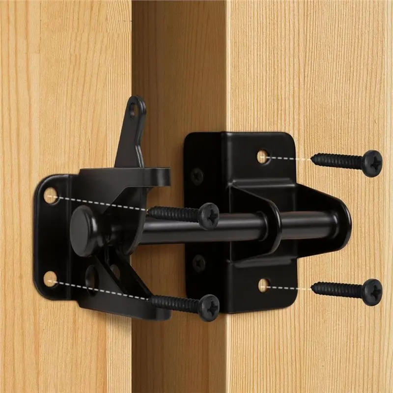 1pc  Heavy Duty Self Locking Gate Latch, For Wood Metal For Wooden Fence Automatic Gravity Fencing Latch door latch lock
