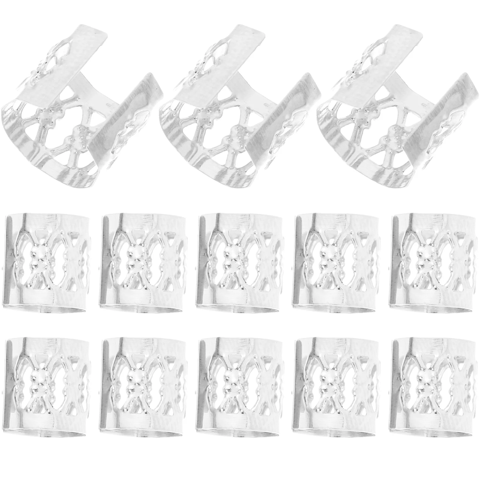 

300pcs Hair Rings Extension Buckle Braided Wigs Accessories Cuffs Dreadlock Beads Iron Material Jewelry Braids Ponytails