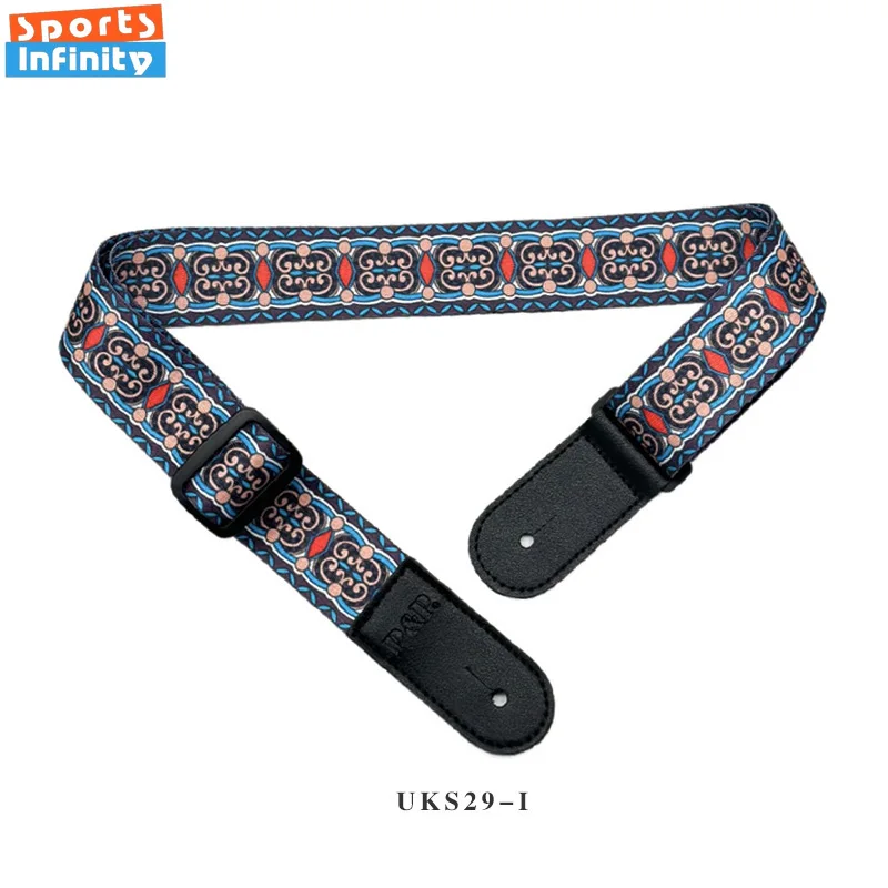 Retro Trendy Print Electric Guitar Strap Acoustic Guitar Shoulder Strap Instrument Accessories Ukulele Strap Guitar Accessories