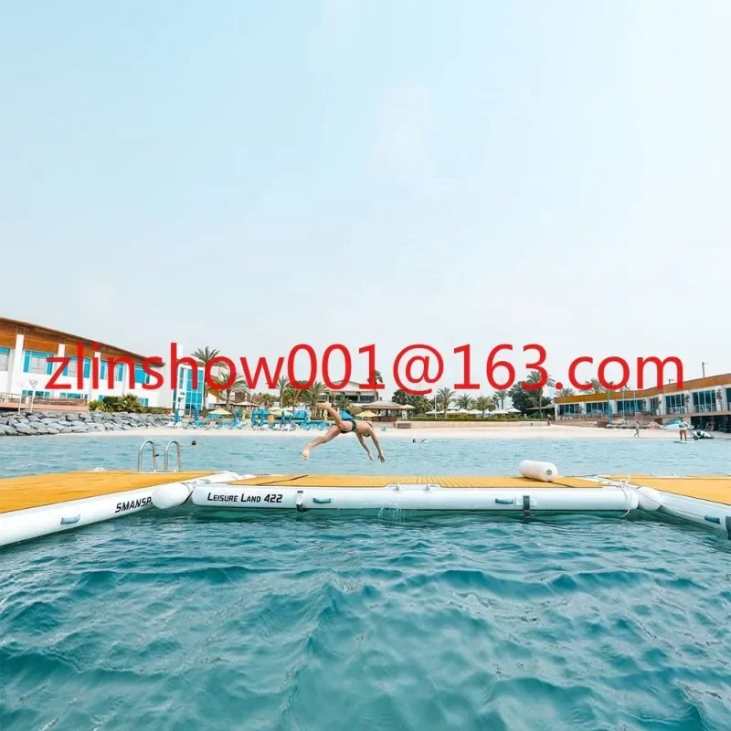 inflatable floating water mat floating dock leisure island