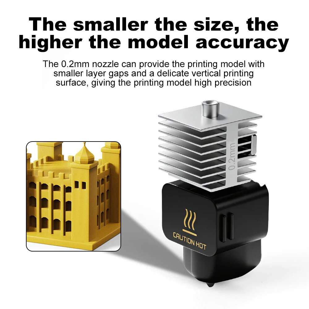 High-Precision All-in-one Hotend Kit For Bambu Lab A1 A1mini Hardened Steel Integrated Nozzle Same As Original High Quality