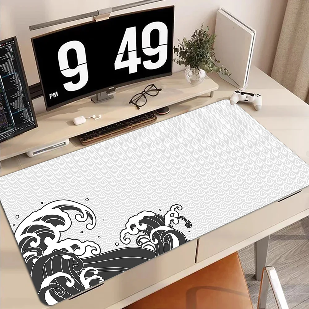 Gaming Wars Mousepad Gamer Speed Accessories Keyboard Pads Computer Mouse Pad Large Black and White Mouse Mat XL 80x30cm