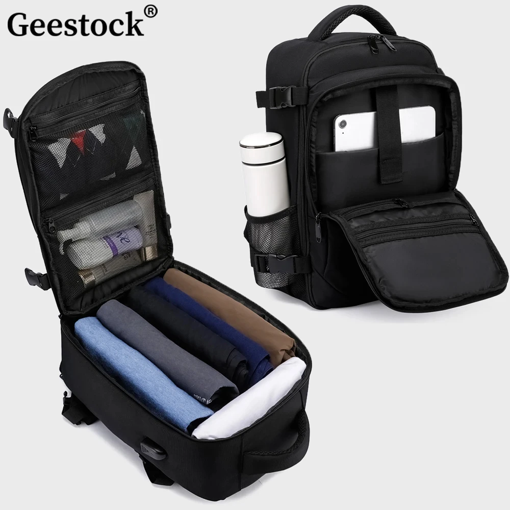 

Водонепроницаемый дорожный рюкзак Geestock 40 × 25 × 20, одобренный для полета, сумка для кабины, легкий рюкзак для ноутбука для колледжа, бизнеса