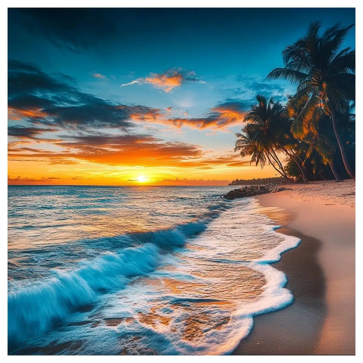 1 قطعة 40X40 سنتيمتر/15.74 بوصة جميلة الشاطئ عبر الابره عدة لتقوم بها بنفسك عدة 11CT/14CT معلقة اللوحة للهدايا الجدار الديكور #1