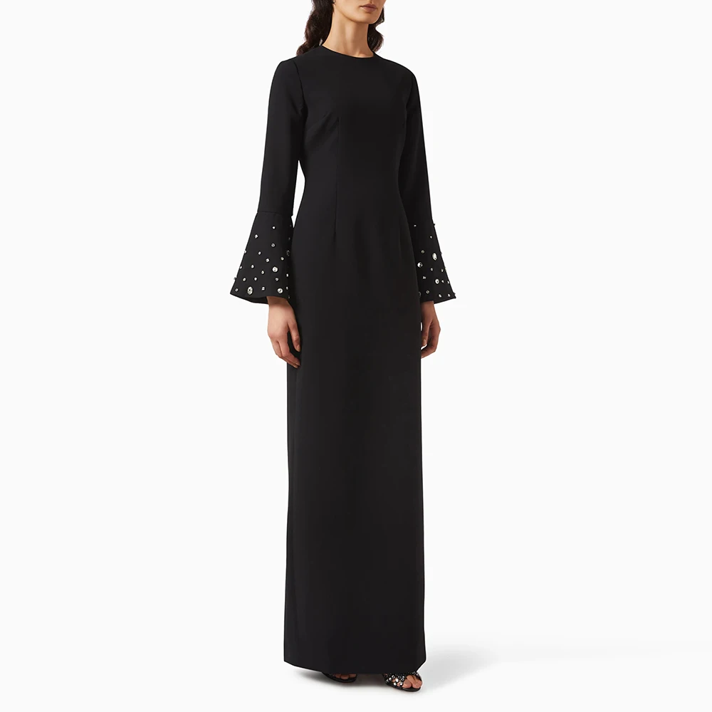 

O-Neck Evening Dresses Sexy Women 2024 정장원피스 Vestidos de festa Off Side Slit Formal Cocktail Party Gown With Elegant Sequins