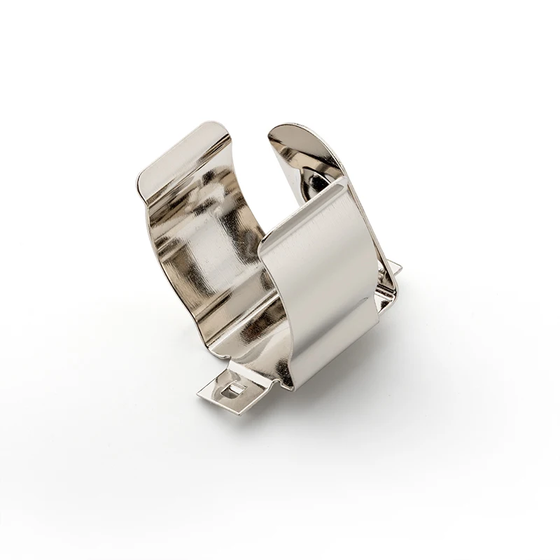 Surface Mount 18650 Battery Holder Spring Steel Nickel Plated CR123A, 18650 Battery Clip BC-1619-NI