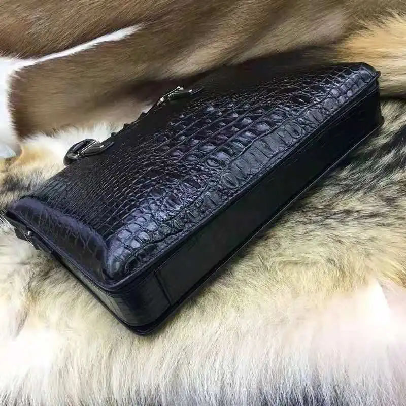 New Trendy Designer Luxury Life Men Real Crocodile  Hand Bag Luxury Crocodile Leather Briefcase Laptop Bag For Men