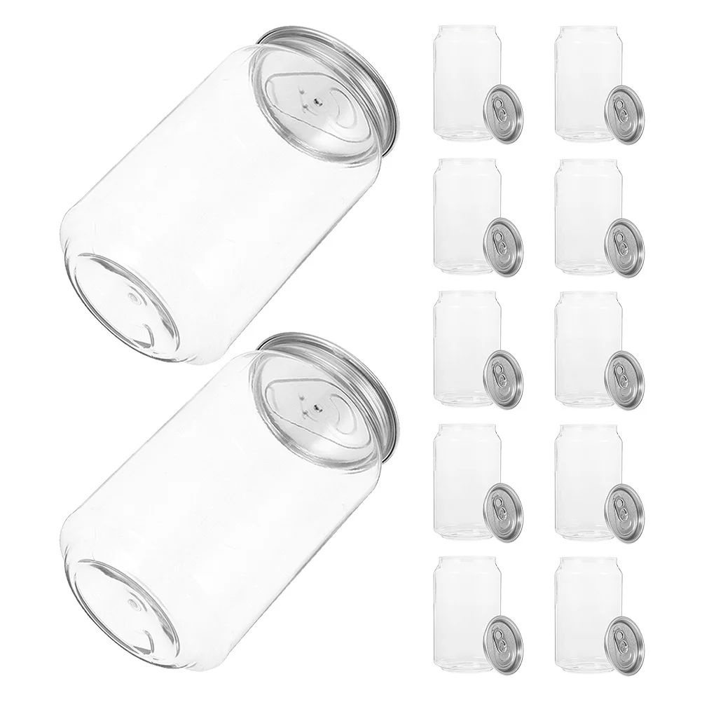 12 шт. прозрачных бутылок для сока 330 мл с металлическими крышками