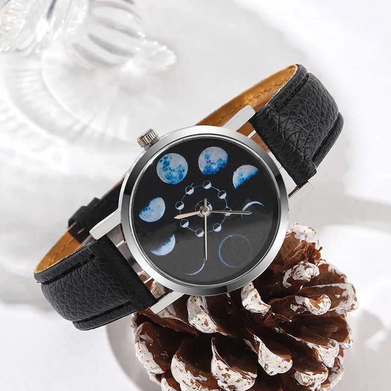 Женские черные кварцевые часы 6 шт., женские кварцевые часы и бабочка, комплект ювелирных изделий, ожерелье, кольцо, серьги, браслет