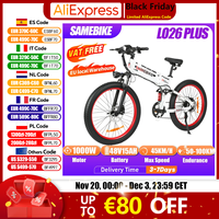 SAMEBIKE LO26 PLUS Electric cycle 1000W 48V15AH Lithium Battery driving Electric Bike Hydraulic Brake26 Inch fire Adult e-Bike