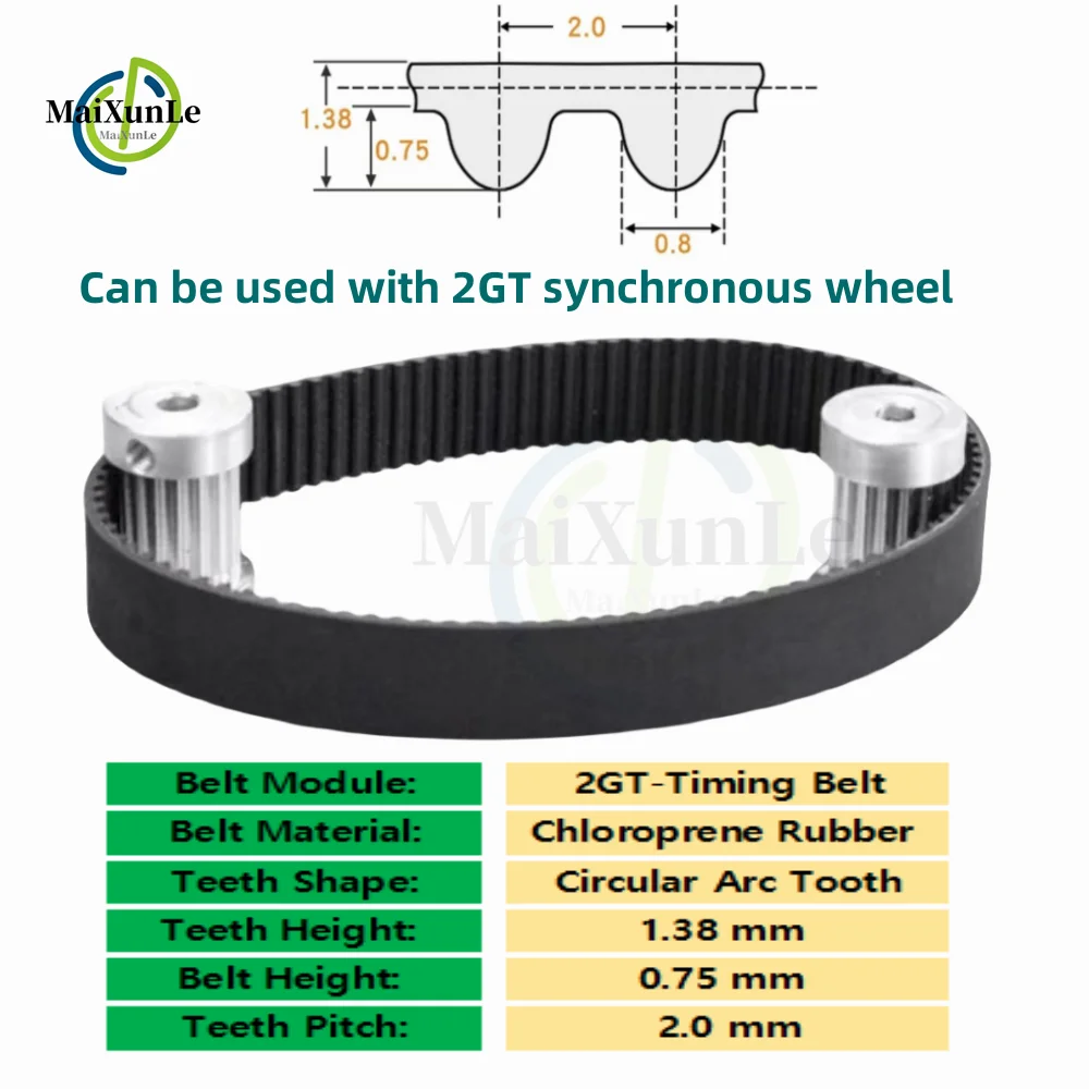 Set puleggia dentata 2GT 1.5:1 componente trasmissione rapporto di riduzione Kit cinghia puleggia GT2 60T 40 denti larghezza cinghia 10mm foro 5 ~