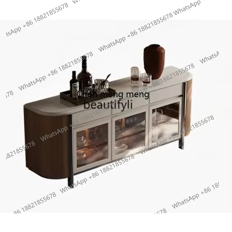 

X R Natural luxury stone dining side cabinet luxury villa light luxury modern simple locker designer entrance cabinet R