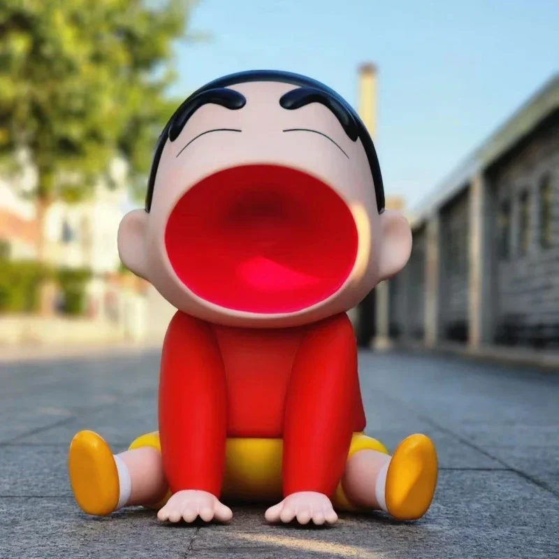 New 35cm Original Crayon Shin-chan Cartoon Character Ah Ah Ah ~ Big Mouth Little  Statue Gk Anime Figure Model Decoration Toy