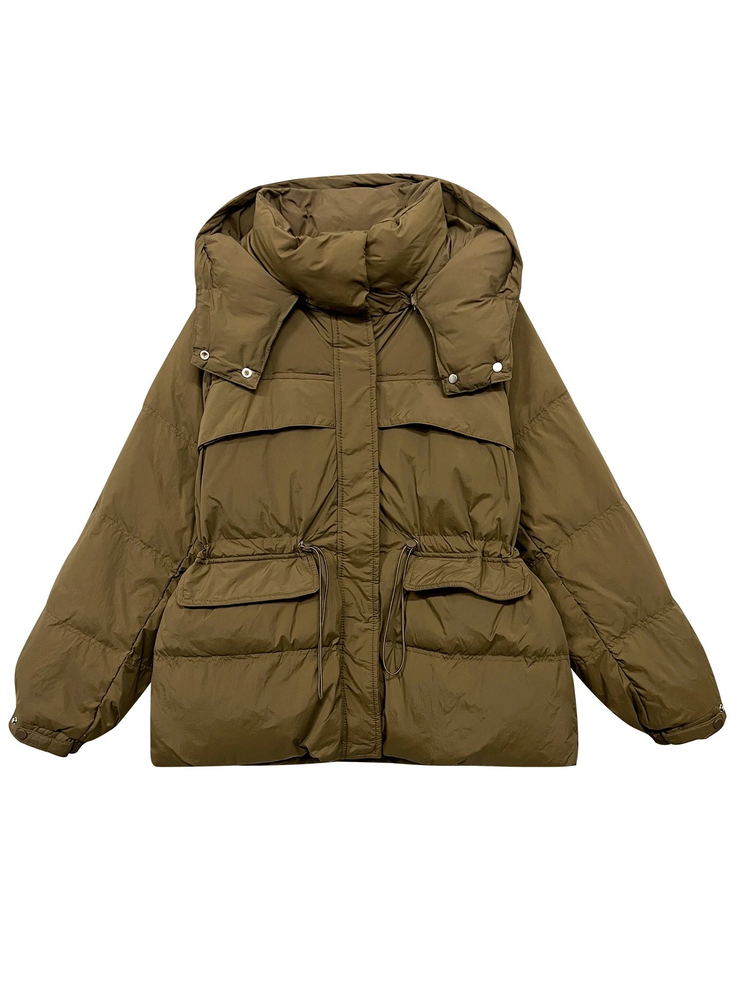 Bonbonfarbene Damen-Daunenjaet-DString-Taille, lockere Passform, Winterfarbe, Faion, schlankmachende Oberbekleidung, koreanische Sle Pendeln