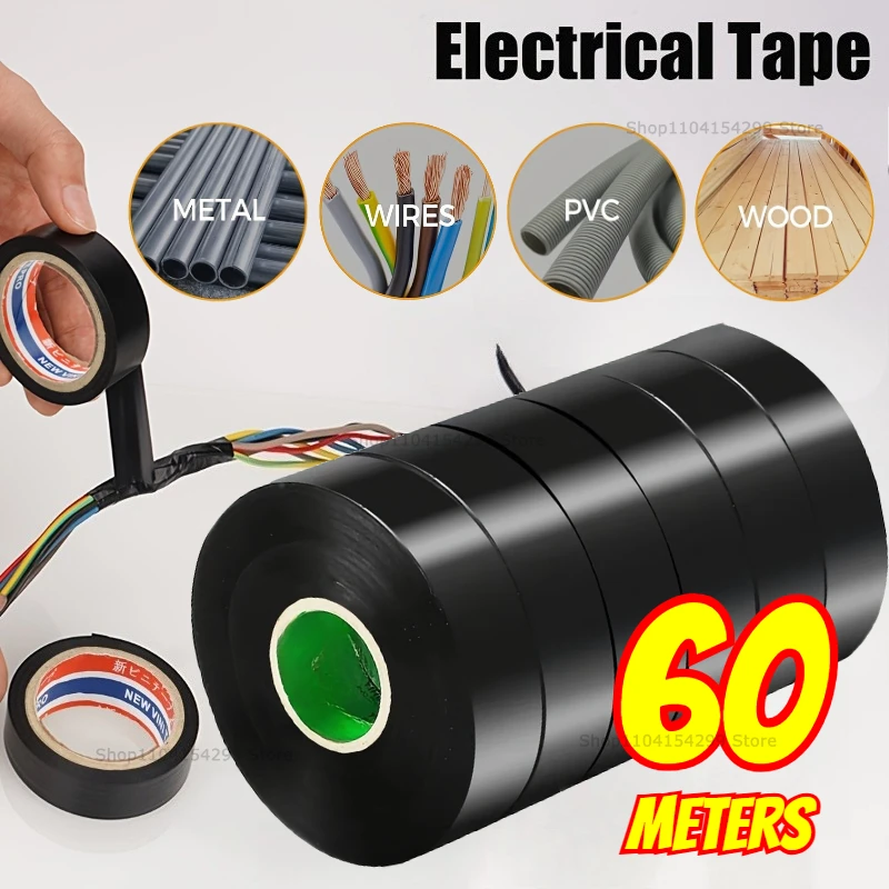 High-temperature Insulation Tape Resistant Black Flame Retardant Electrical Tape Insulating Adhesive for Industrial Household